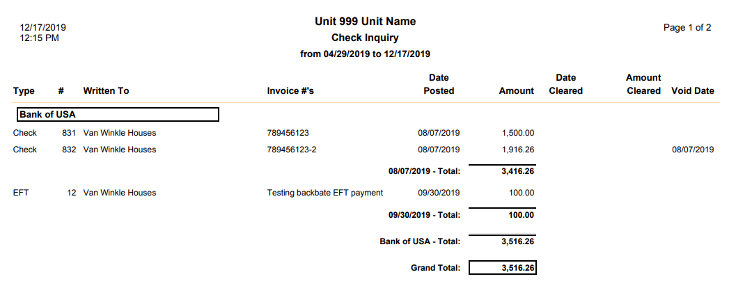 sample check inquiry report